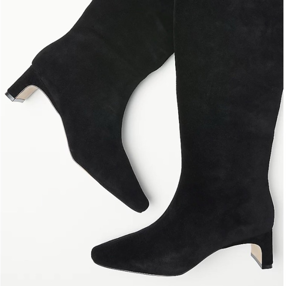 Suede Blade Heel Boots- Ann Taylor NWT